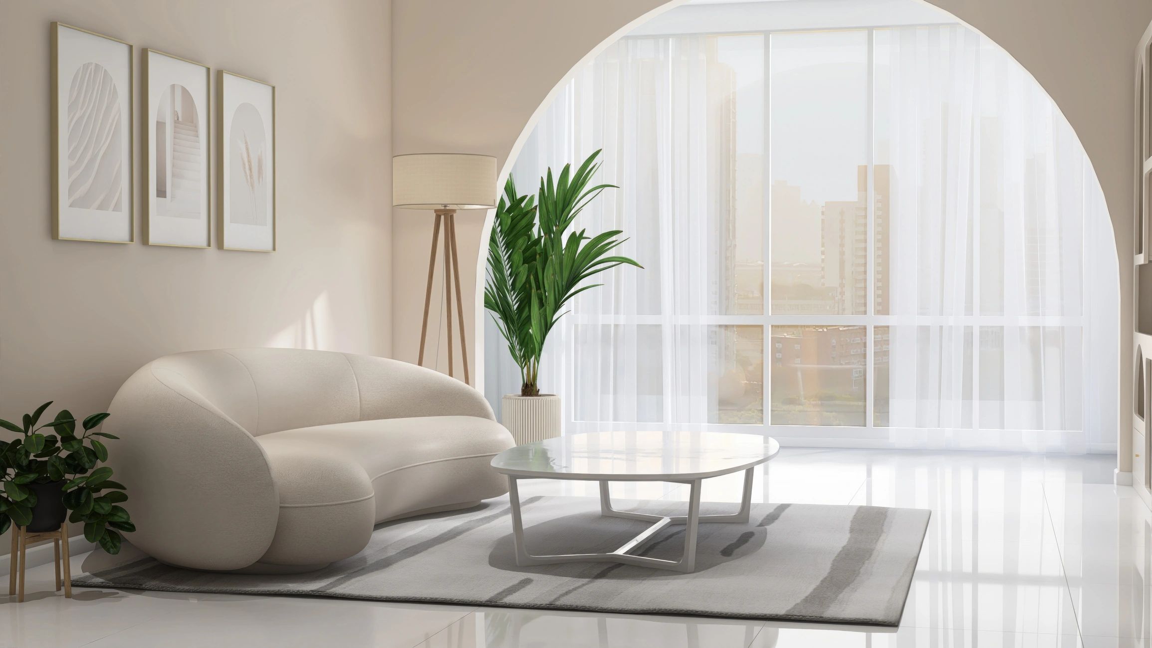Elegant modern living room concept